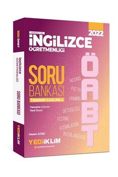 Yediiklim Yayınları 2022 ÖABT İngilizce Öğretmenliği Tamamı Çözümlü Soru Bankası