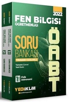 Yediiklim Yayınları 2022 ÖABT Fen Bilgisi Öğretmenliği Tamamı Çözümlü Soru Bankası 2 Cilt