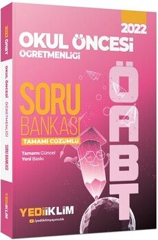 Yediiklim Yayınları 2022 ÖABT Okul Öncesi Öğretmenliği Tamamı Çözümlü Soru Bankası