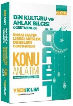 Yediiklim Yayınları 2022 ÖABT Din Kültürü ve Ahlak Bilgisi İmam Hatip Lisesi Meslek Dersleri Öğretmenliği Konu Anlatımı