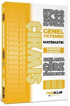 Yediiklim Yayınları 2022 KPSS Matematik Konularına Göre Çıkmış Sorular