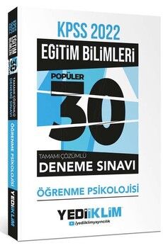 Yediiklim Yayınları 2022 KPSS Eğitim Bilimleri Öğrenme Psikolojisi Tamamı Çözümlü 30 Popüler Deneme