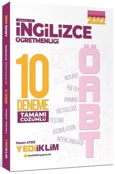 Yediiklim Yayınları 2022 ÖABT İngilizce Öğretmenliği 10 Deneme