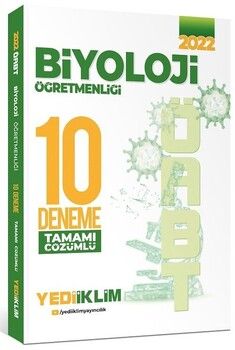 Yediiklim Yayınları 2022 ÖABT Biyoloji Öğretmenliği 10 Deneme