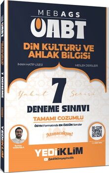 Yediiklim Yayınları MEB AGS ÖABT Din Kültürü Ve Ahlak Bilgisi Tamamı Çözümlü 7 Deneme Sınavı