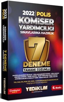 Yediiklim Yayınları 2022 Komiser Yardımcılığı Sınavlarına Hazırlık Tamamı Çözümlü 7 Deneme