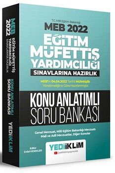 Yediiklim Yayınları 2022 MEB Eğitim Müfettiş Yardımcılığı Sınavlarına Hazırlık Konu Anlatımlı Soru Bankası