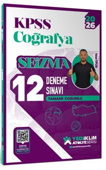 Yediiklim Yayınları 2026 KPSS Atölye Serisi Coğrafya Seizma Tamamı Çözümlü 12 Deneme Sınavı