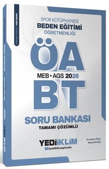 Yediiklim Yayınları 2026 MEB AGS ÖABT Beden Eğitimi Öğretmenliği Tamamı Çözümlü Soru Bankası