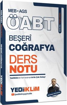 Yediiklim Yayınları MEB AGS ÖABT Beşeri Coğrafya Ders Notu