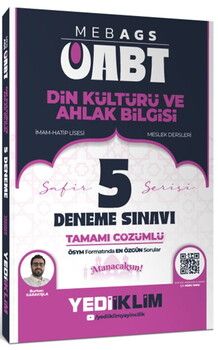Yediiklim Yayınları MEB AGS ÖABT Din Kültürü Ve Ahlak Bilgisi Safir Serisi Tamamı Çözümlü 5 Deneme Sınavı