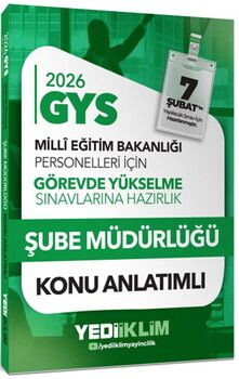 Yediiklim Yayınları 2026 MEB GYS Şube Müdürlüğü Konu Anlatımı
