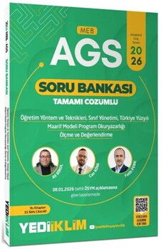 Yediiklim Yayınları 2026 MEB AGS Eğitim Bilimleri ÖYT Sınıf Maarif Modeli Program Okuryazarlığı Ölçme Soru Bankası