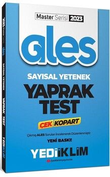 Yediiklim Yayınları 2023 Master Serisi Ales Sayısal Yetenek Çek Kopart Yaprak Test