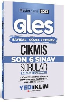 Yediiklim Yayınları 2023 Master Serisi Ales Sayısal Sözel Yetenek Son 6 Sınav Tamamı Çözümlü Çıkmış Sorular