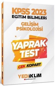 Yediiklim Yayınları 2023 KPSS Eğitim Bilimleri Gelişim Psikolojisi Çek Kopart Yaprak Test