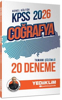  Yediiklim Yayınları 2026 KPSS Genel Kültür Coğrafya Tamamı Çözümlü 20 Deneme