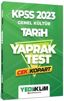 Yediiklim Yayınları 2023 KPSS Genel Kültür Tarih Çek Kopart Yaprak Test