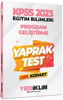 Yediiklim Yayınları 2023 KPSS Eğitim Bilimleri Program Geliştirme Çek Kopart Yaprak Test