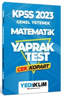 Yediiklim Yayınları 2023 KPSS Genel Yetenek Matematik Çek Kopart Yaprak Test