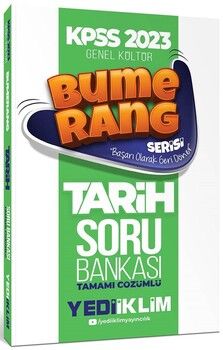 Yediiklim Yayınları 2023 KPSS Genel Kültür Bumerang Tarih Tamamı Çözümlü Soru Bankası
