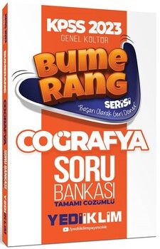 Yediiklim Yayınları 2023 KPSS Genel Kültür Bumerang Coğrafya Tamamı Çözümlü Soru Bankası