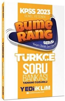 Yediiklim Yayınları 2023 KPSS Genel Yetenek Bumerang Türkçe Tamamı Çözümlü Soru Bankası