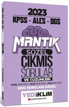 Yediiklim Yayınları 2023 KPSS ALES DGS Sözel Mantık Tamamı Çözümlü Çıkmış Sorular