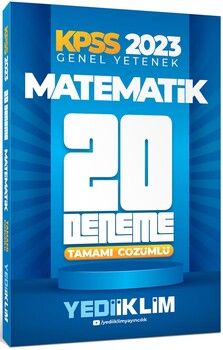 Yediiklim Yayınları 2023 KPSS Genel Yetenek Matematik Tamamı Çözümlü 20 Deneme