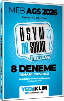  Yediiklim Yayınları 2026 MEB AGS ÖSYM Ne Sorar Tamamı Çözümlü 8 Fasikül Deneme Sınavı