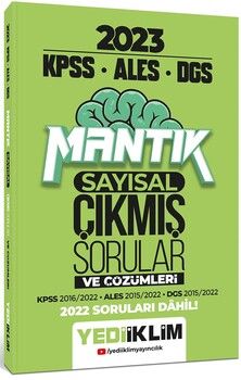 Yediiklim Yayınları 2023 KPSS ALES DGS Sayısal Mantık Tamamı Çözümlü Çıkmış Sorular