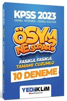 Yediiklim Yayınları 2023 KPSS GY GK Ösym Ne Sorar Tamamı Çözümlü 10 Fasikül Deneme