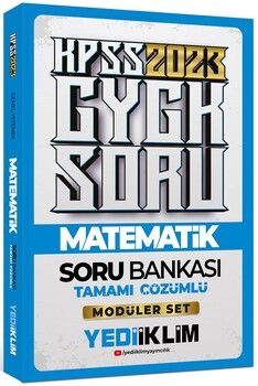 Yediiklim Yayınları 2023 KPSS Genel Yetenek Matematik Tamamı Çözümlü Soru Bankası