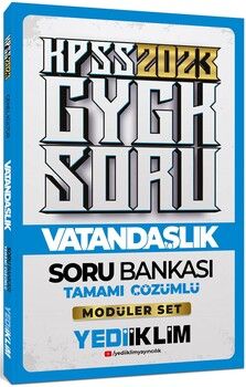 Yediiklim Yayınları 2023 KPSS Genel Kültür Vatandaşlık Tamamı Çözümlü Soru Bankası