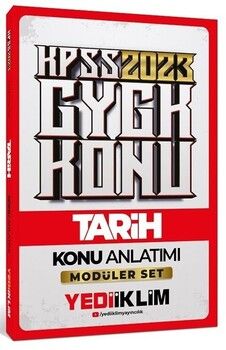 Yediiklim Yayınları 2023 KPSS Genel Kültür Tarih Konu Anlatımı