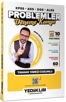  Yediiklim Yayınları KPSS AGS DGS ALES Problemler Tamamı Video Çözümlü Deneme Kampı