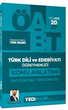 Yediiklim Yayınları 2027 MEB AGS ÖABT Türk Dili ve Edebiyatı Öğretmenliği Eski Türk Dili Yeni Türk Dili Konu Anlatımı