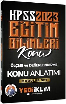 Yediiklim Yayınları 2023 KPSS Eğitim Bilimleri Ölçme ve Değerlendirme Konu Anlatımı