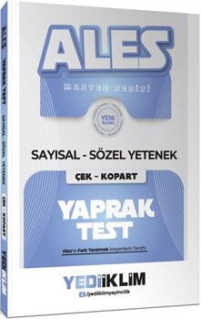 Yediiklim Yayınları 2027 Ales Sayısal Sözel Yetenek Çek Kopart Yaprak Test
