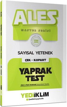 Yediiklim Yayınları 2027 Ales Sayısal Yetenek Çek Kopart Yaprak Test