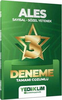Yediiklim Yayınları 2027 ALES Sayısal Sözel Yetenek Tamamı Çözümlü 3 Yıldız Deneme