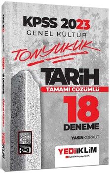 Yediiklim Yayınları 2023 KPSS Genel Kültür Tonyukuk Tarih Tamamı Çözümlü 18 Deneme