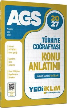 Yediiklim Yayınları 2027 MEB AGS Türkiye Coğrafyası Konu Anlatımı