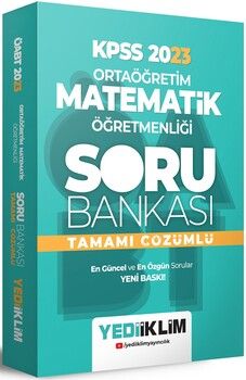 Yediiklim Yayınları 2023 ÖABT Ortaöğretim Matematik Öğretmenliği Tamamı Çözümlü Soru Bankası