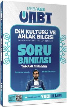 Yediiklim Yayınları 2027 MEB AGS ÖABT Din Kültürü ve Ahlak Bilgisi Tamamı çözümlü Soru Bankası