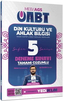 Yediiklim Yayınları 2027 MEB AGS ÖABT Safir Din Kültürü Ve Ahlak Bilgisi Tamamı Çözümlü 5 Deneme