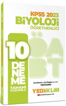 Yediiklim Yayınları 2023 ÖABT Biyoloji Öğretmenliği Tamamı Çözümlü 10 Deneme