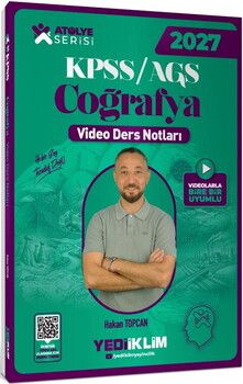 Yediiklim Yayınları 2027 KPSS AGS Coğrafya Atölye Serisi Genel Kültür Video Ders Notları