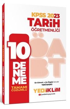 Yediiklim Yayınları 2023 ÖABT Tarih Öğretmenliği Tamamı Çözümlü 10 Deneme