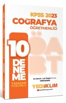 Yediiklim Yayınları 2023 ÖABT Coğrafya Öğretmenliği Tamamı Çözümlü 10 Deneme